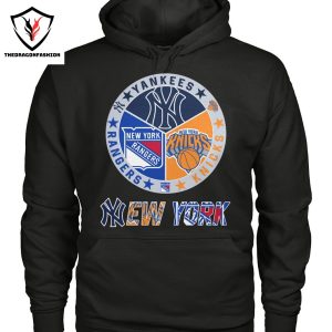 New York Yankees x New York Knicks x New York Rangers Unisex T-Shirt