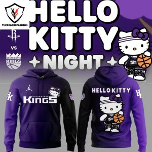 Sacramento Kings Basketball x Hello Kitty Design Hoodie