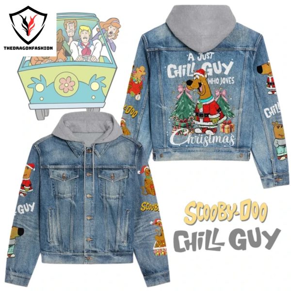 A Just Chill Guy Christmas Scooby-Doo Hooded Denim Jacket