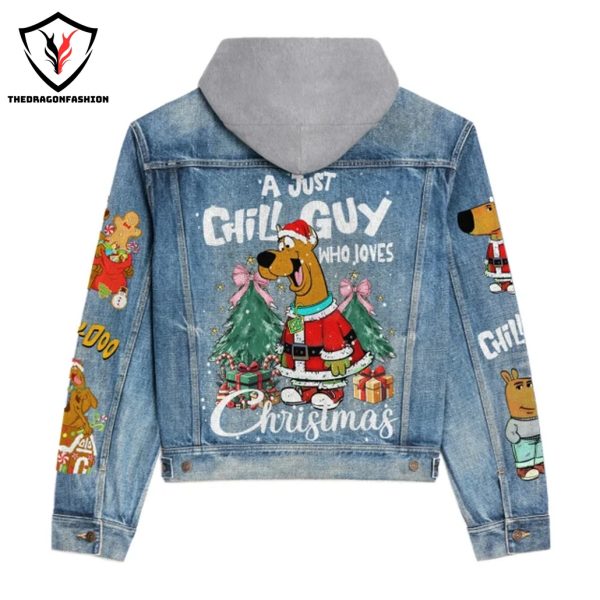 A Just Chill Guy Christmas Scooby-Doo Hooded Denim Jacket