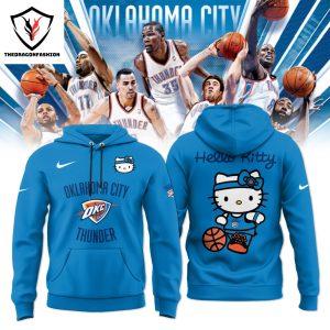 Oklahoma City Thunder x Hello Kitty Logo Design Hoodie