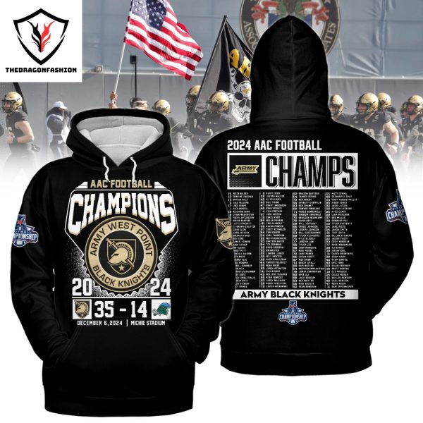 AAC Football Champions 2024 Army Black Knights Hoodie