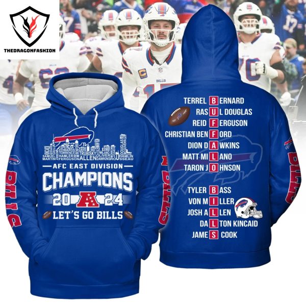 Afc East Division Champions 2024 Buffalo Bills Let Go Bills Hoodie