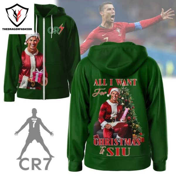 All I Want For Christmas Siu – Cristiano Ronaldo Zip Hoodie