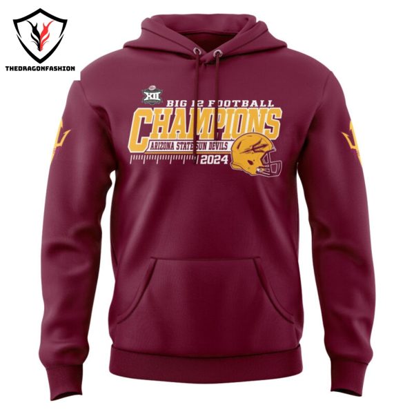 Arizona State Sun Devils Football 2024 Big 12 Champions Hoodie