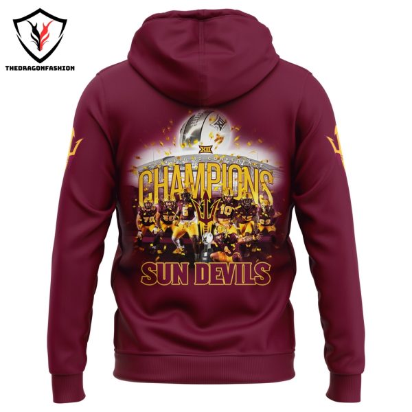 Arizona State Sun Devils Football 2024 Big 12 Champions Hoodie