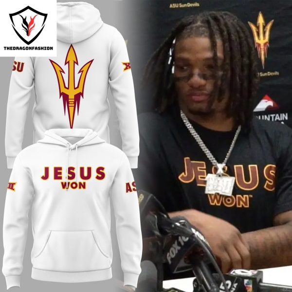 Arizona State Sun Devils Jesus Won Hoodie – White