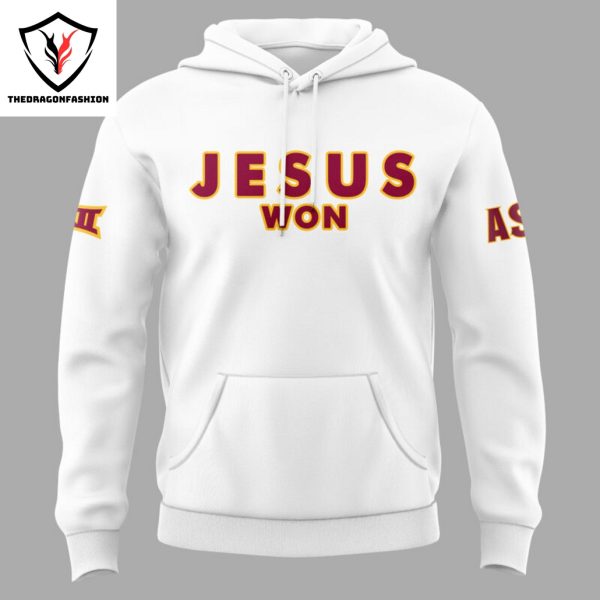 Arizona State Sun Devils Jesus Won Hoodie – White