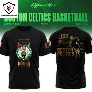 Boston Celtics 18X Champions Final 3D T-Shirt – Black