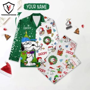 Personalized Daddy Snoopy Merry Christmas Pajamas Set