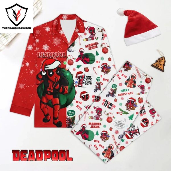 Deadpool Maximum Effort Merry Christmas Pajamas Set