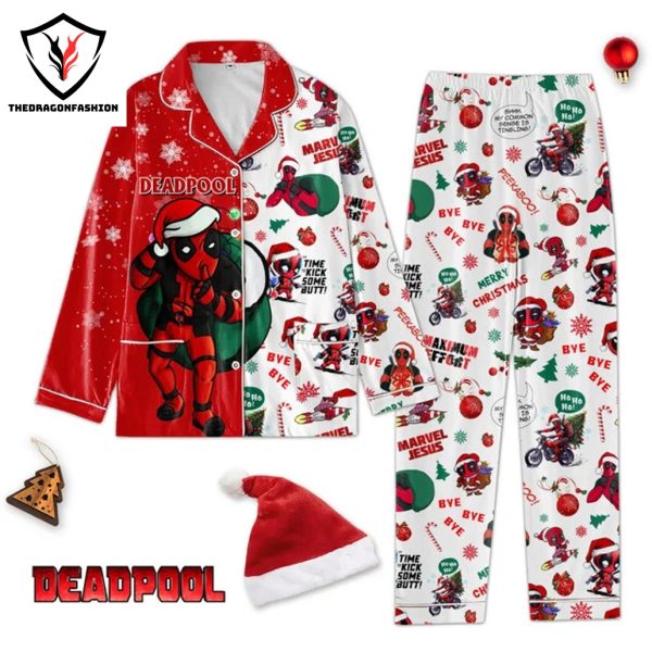 Deadpool Maximum Effort Merry Christmas Pajamas Set