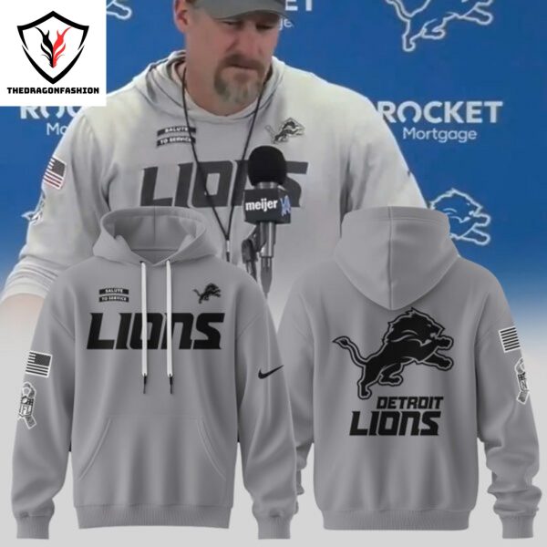 Detroit Lions Salute To Service Hoodie – Grey