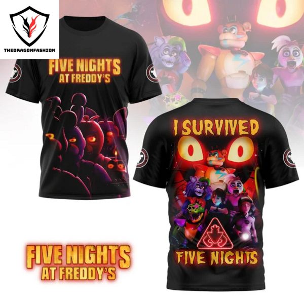 Five Night At Freddy – I Survived Five Nights 3D T-Shirt