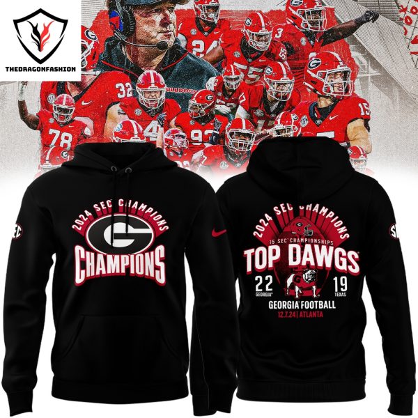 Georgia Bulldogs 2024 SEC Champions Top Dawgs Hoodie