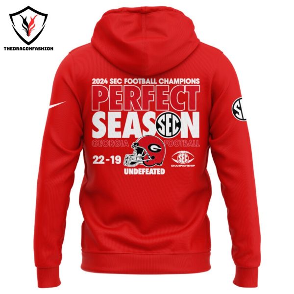 Georgia Bulldogs 2024 SEC Football Conference Champions Perfect Season Hoodie