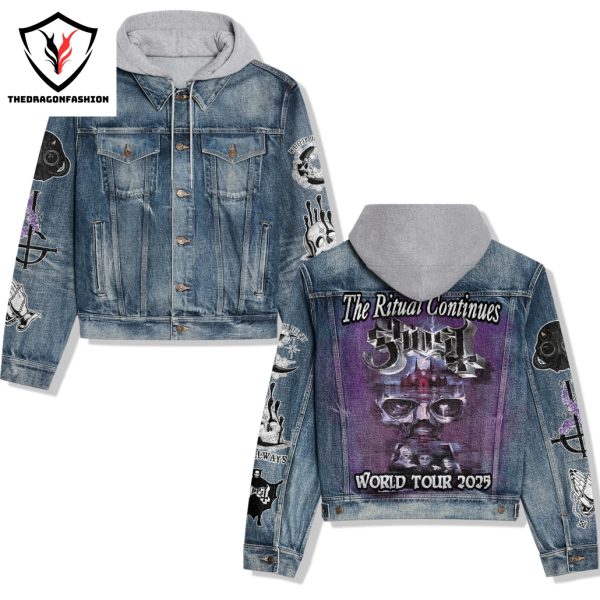 Ghost – The Ritual Continues World Tour 2025 Hooded Denim Jacket