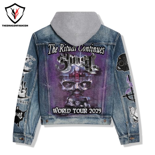 Ghost – The Ritual Continues World Tour 2025 Hooded Denim Jacket