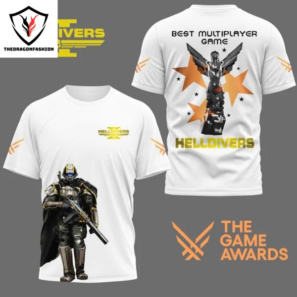 Helldivers 2 Best Multiplayer Game 3D T-Shirt – White