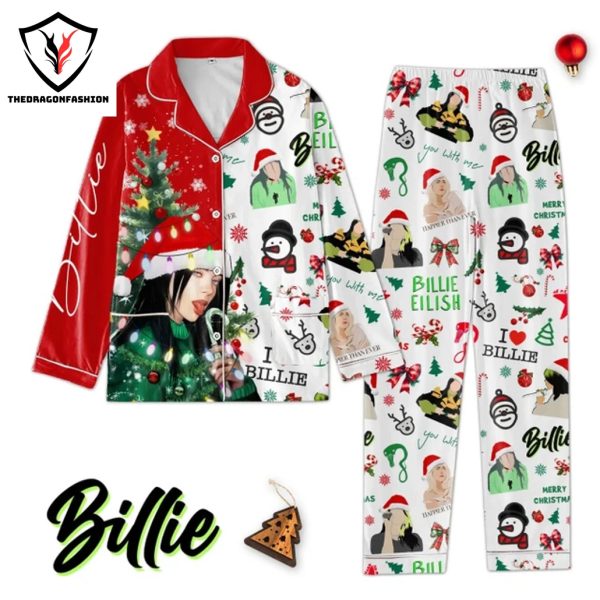 I Love Billie Eilish Merry Christmas Pajamas Set