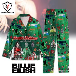 Happy Holliday From Billie Eilish Pajamas Set