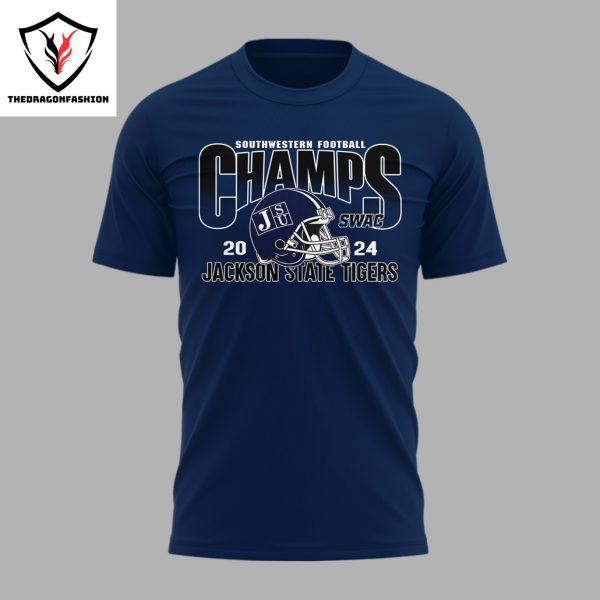 Jackson State Tigers 2024 SWAC Champions 3D T-Shirt