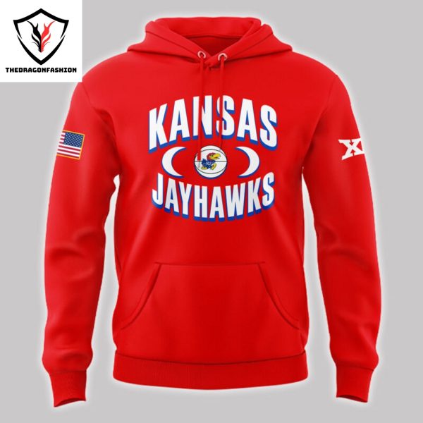 Kansas Jayhawks Basketball Hoodie – Red