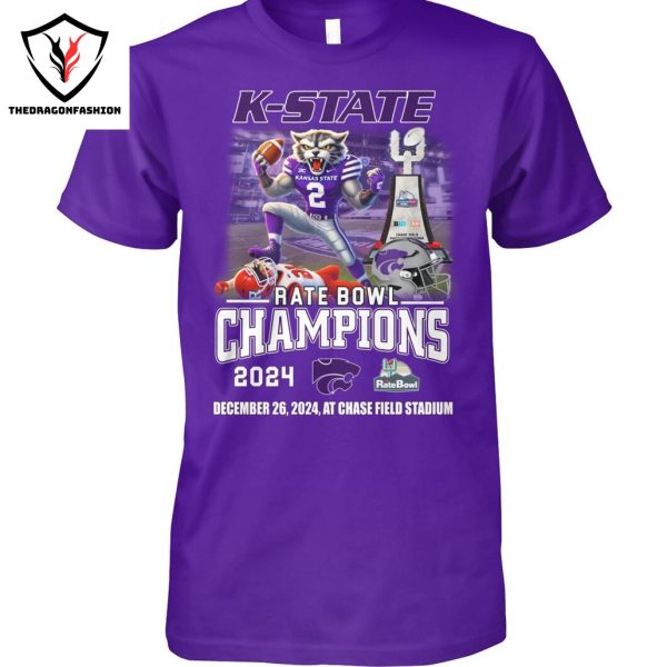 Kansas State Wildcats Rate Bowl Champions 2024 Unisex T-Shirt