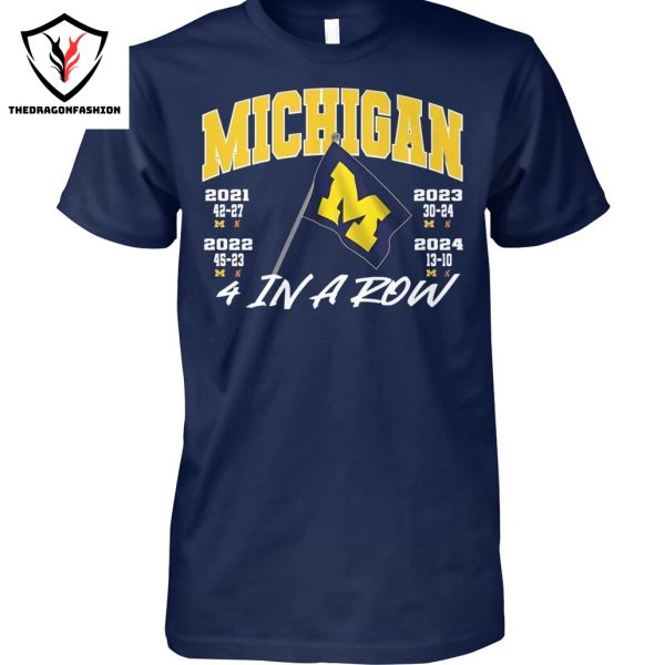 Michigan Wolverines 4 In A Row Unisex T-Shirt