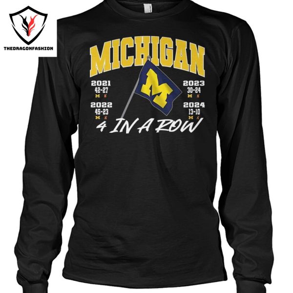 Michigan Wolverines 4 In A Row Unisex T-Shirt