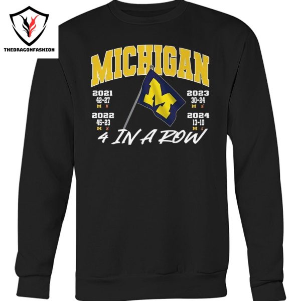 Michigan Wolverines 4 In A Row Unisex T-Shirt