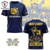 Michigan Wolverines Bust A Nut Beat Osu 3D T-Shirt – Gold