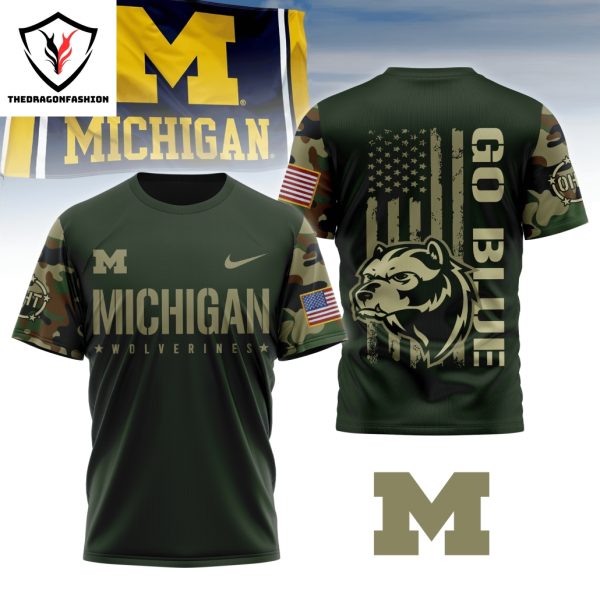 Michigan Wolverines Go Blue 3D T-Shirt