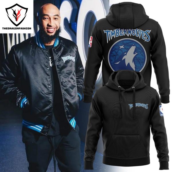 Minnesota Timberwolves Basketball Team Logo Hoodie – Black