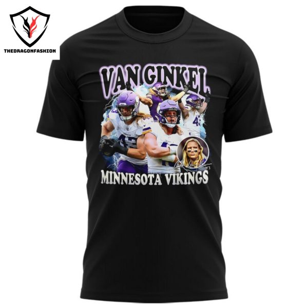 Minnesota Vikings Andrew Van Ginkel Signature 3D T-Shirt