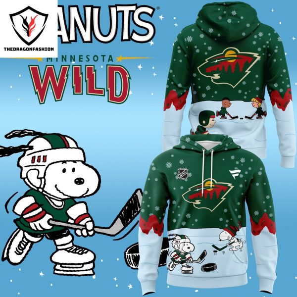 Minnesota Wild x Peanuts Snoopy Logo Design Hoodie