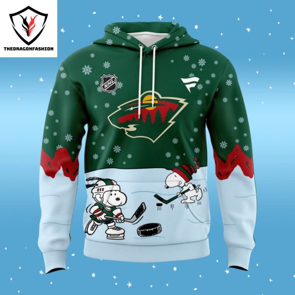 Minnesota Wild x Peanuts Snoopy Logo Design Hoodie