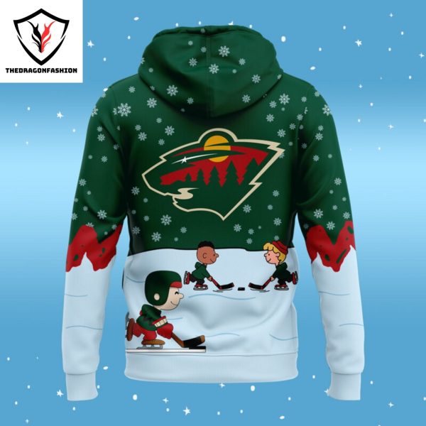 Minnesota Wild x Peanuts Snoopy Logo Design Hoodie