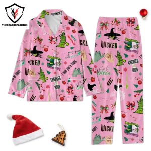 Wicked Pink Goes Good With Green Pajamas Set – Pink