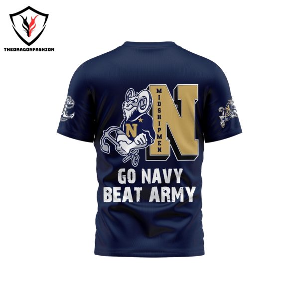 Navy Midshipmen Go Navy 3D T-Shirt