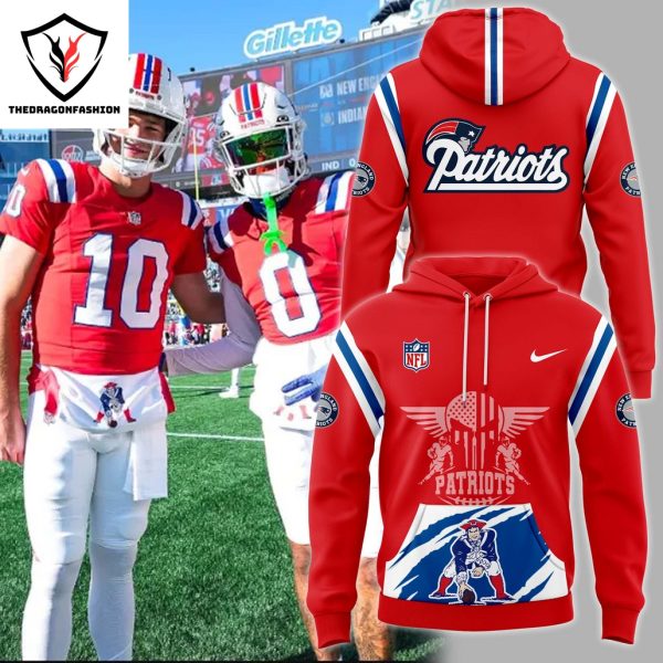 New England Patriots Throwback Threads Hoodie – Red