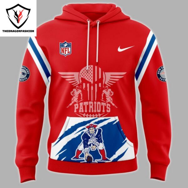 New England Patriots Throwback Threads Hoodie – Red