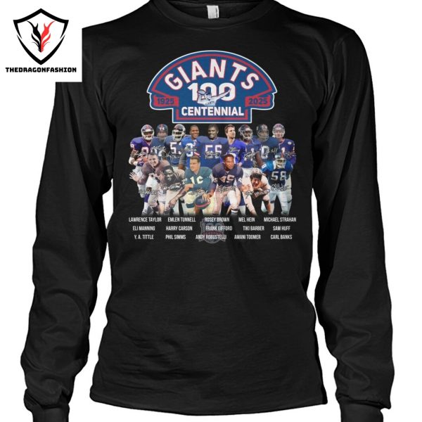 New York Giants 1925-2024 100 Centennial Signature Unisex T-Shirt