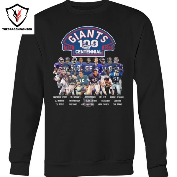 New York Giants 1925-2024 100 Centennial Signature Unisex T-Shirt