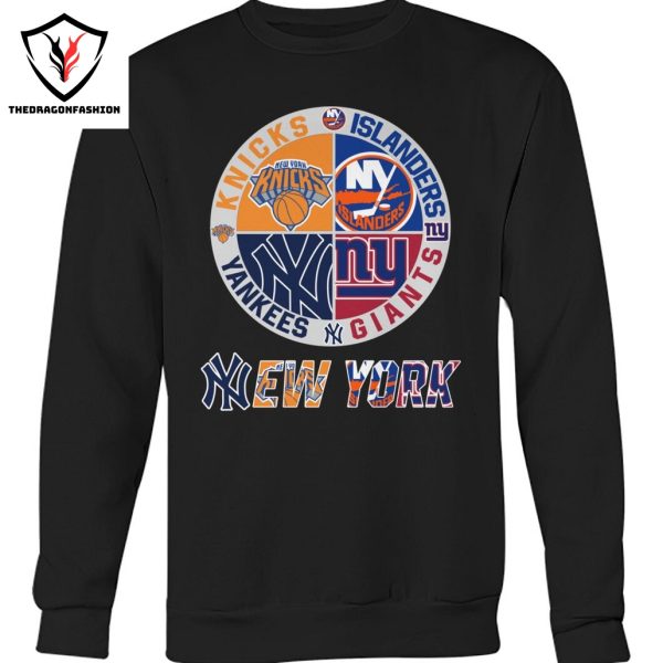 New York Knicks x New York Islanders x New York Yankees x New York Giants Unisex T-Shirt