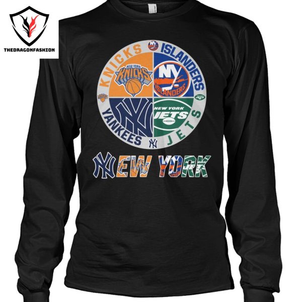 New York Knicks x New York Islanders x New York Yankees x New York Jets Unisex T-Shirt