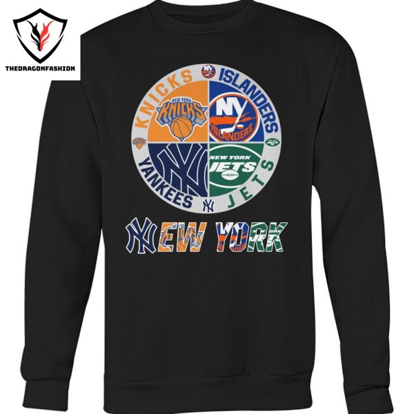 New York Knicks x New York Islanders x New York Yankees x New York Jets Unisex T-Shirt