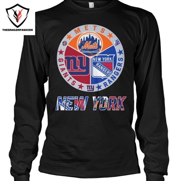 New York Mets x New York Rangers x New York Giants Unisex T-Shirt