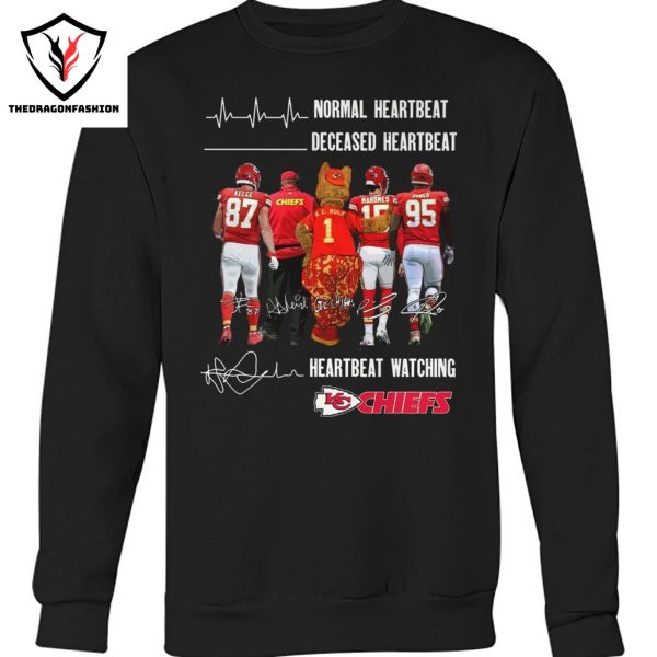 Normal Heartbeat – Decesed Heartbeat – Heartbeat Watching Kansas City Chiefs Signature Unisex T-Shirt