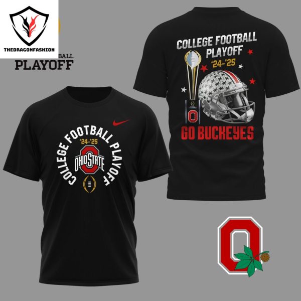 Ohio State Buckeyes College Football Playoff 24-25 Go Buckeyes 3D T-Shirt